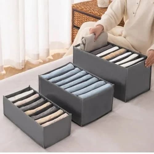 7 Grid Large Capacity Storage Box. Clothing Storage Organizer Box.