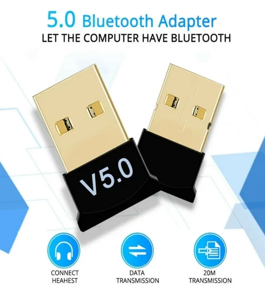 Bluetooth 5.0 Adapter USB Dongle Music Audio Receiver For PC Laptop Computer