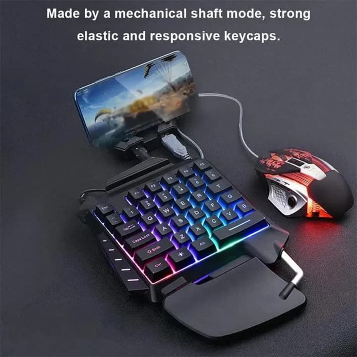 K-Snake Mobile Gaming RGB Keyboard & Mouse Combo For Play games in mobile like PC