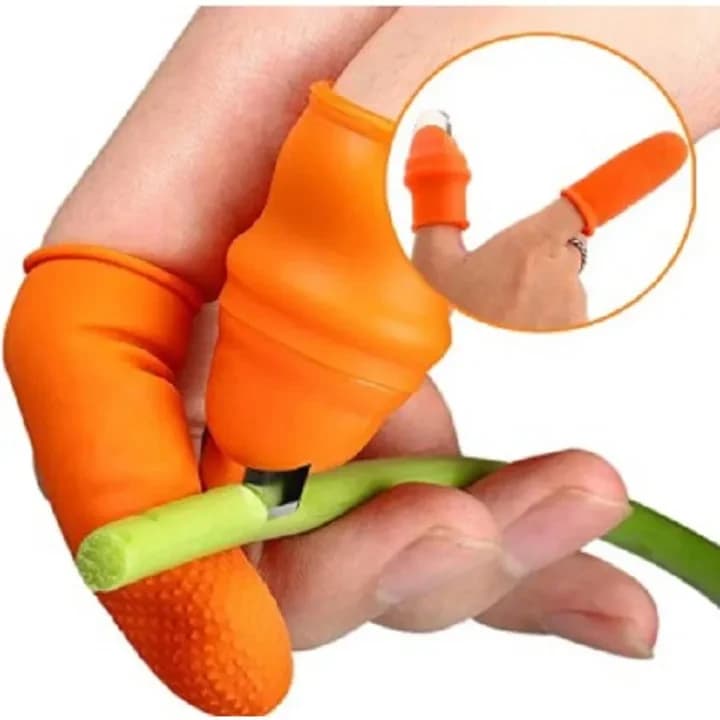 Thumb Knife Cutter Silicon Anti Slip Thumb Protector For Cutting Gardening finger Tool 6 Pcs