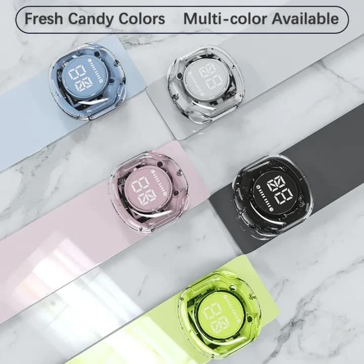 Ultrapods Pro True Wireless Earbuds With Display Transparent Design, Bluetooth 5.3 Water Proof