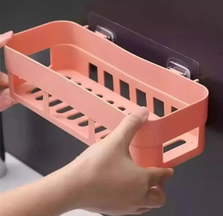 Wall Hanging Plastic Kitchen and Bathroom Shelf