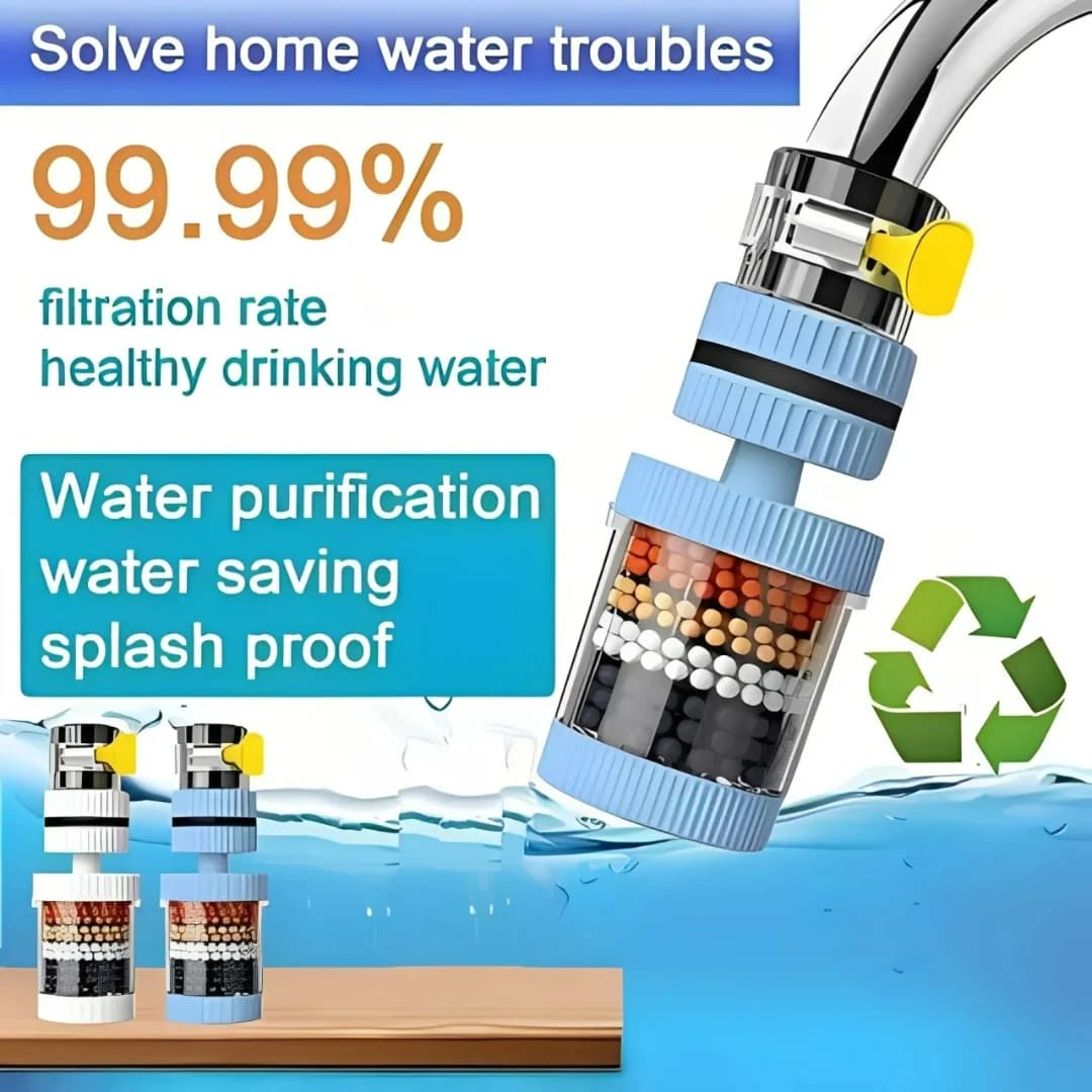 6 Layer Protection Tap Water Filter For Kitchen - 360 Degree Rotate Tap Water Filter Kitchen Sink Water Filter Universal Tap Filter